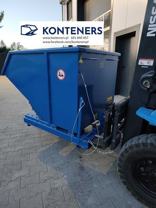 Kontener samowyładowczy Koleba 1m3 piasek/beton/gruz/drewno/ koliba