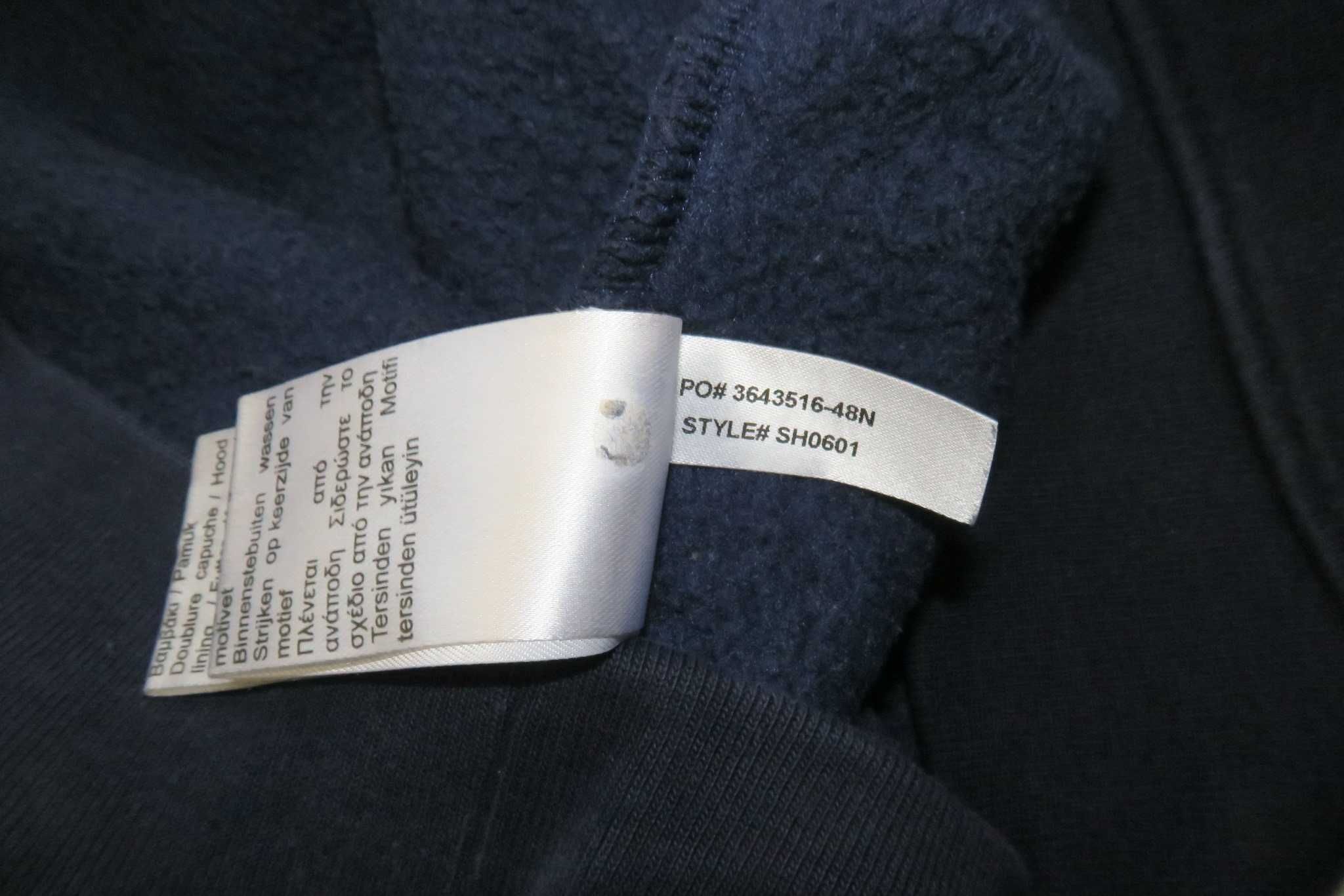 Lacoste gruba bluza hoodie z dużym logo boxy fit L/XL