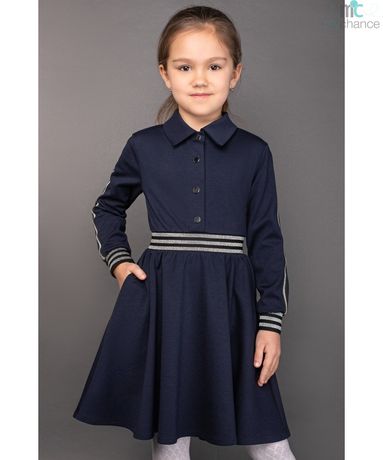 Стильное теплое школьное платье шерсть коттон размер 110-116