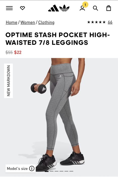 Стильні та зручні лосіни з еластичної тканини, оригінал Adidas