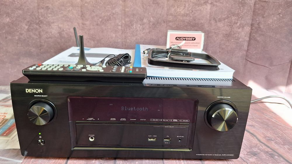 Mocny Denon z Wifi Bluetooth AVR-X3100, 180W  4K60P Spotify