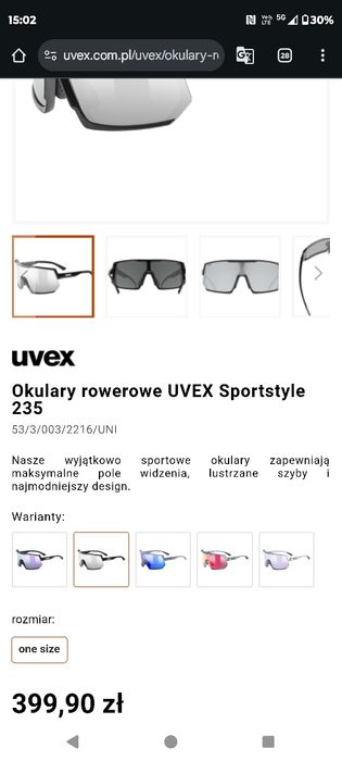 Zestaw UVEX nowy kask rowerowy+okulary (cena w sklepie prawie 900 zł)