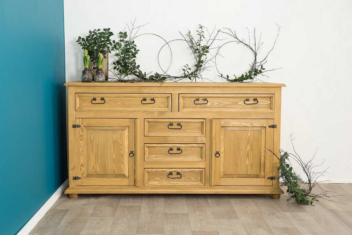 Rustykalna duża komoda drewniana Retro, vintage, rustic do salonu