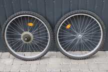 Dwa koła do roweru górskiego MTB 26" tył 6 zębatek