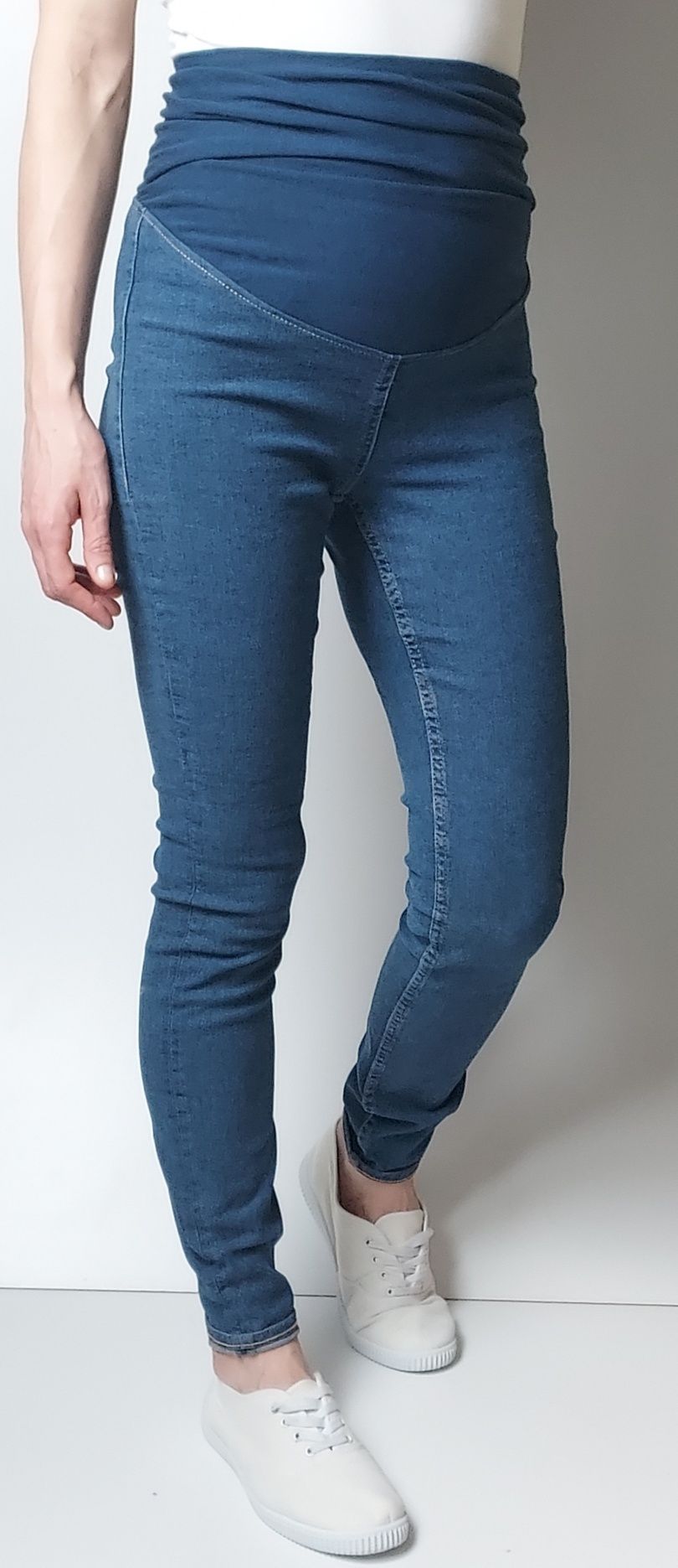 H&M MAMA_jeansy ciążowe Jeggings_S L75cm