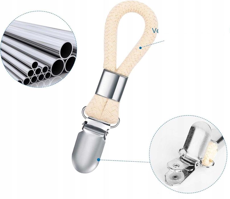 7x Wieszak Klips do Ręczników Łazienka Kuchnia zawieszka sznurek