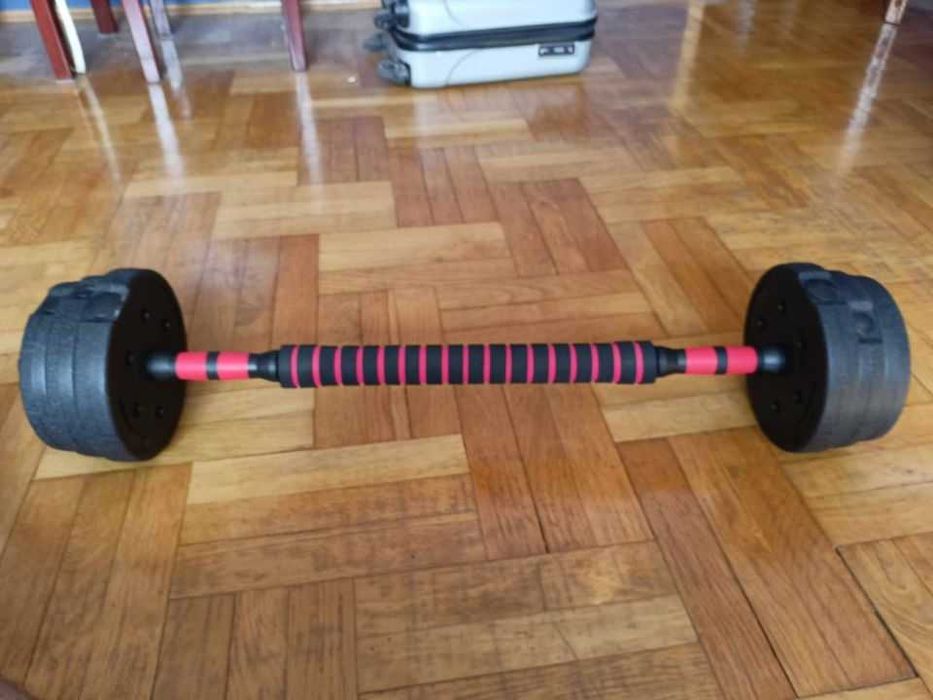 HANTLE REGULOWANE BITUMICZNE + sztanga łączona zestaw 2x10kg 20kg