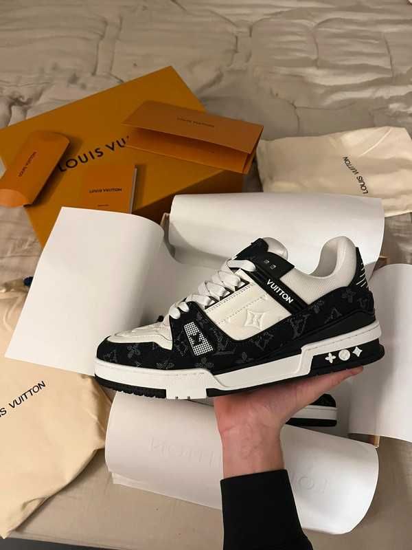 Louis Vuitton LowLvTrainerBlack Oryglnał Nowe Trampki Dowóɖ zakupu 43