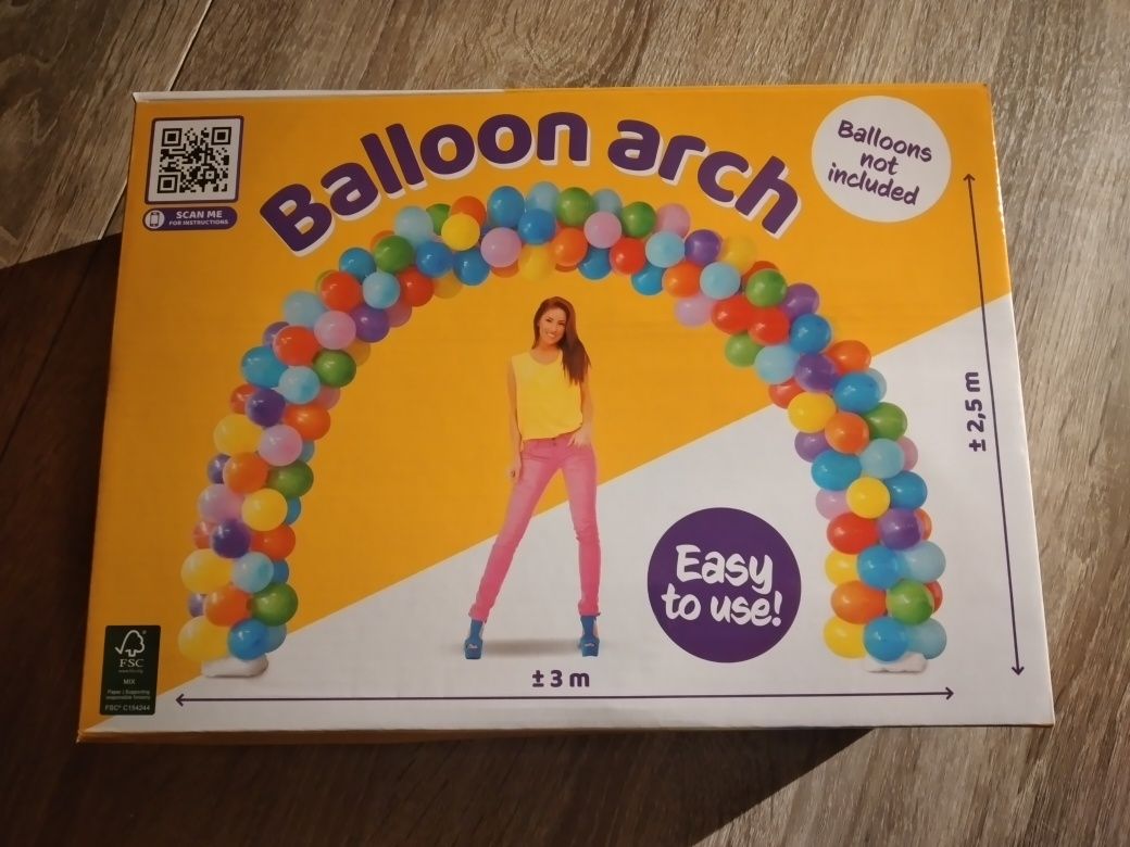 Łuk balonowy 3 x 2,5 m Nowy! Plus Gratis!
