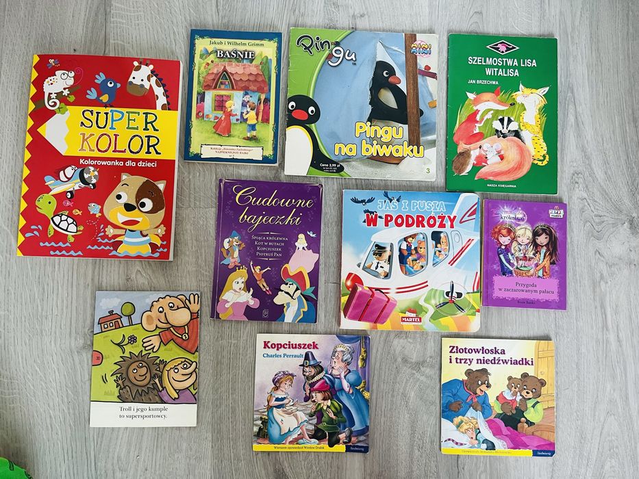 9 książeczek dla malucha, kultowe bajki, wartość ponad 100 zł !
