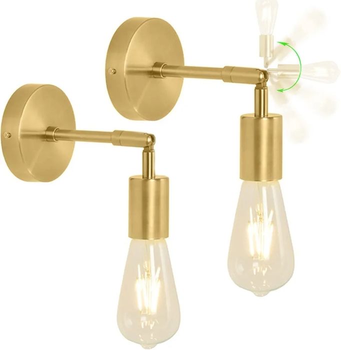 Vendo par de candeeiro parede dourado