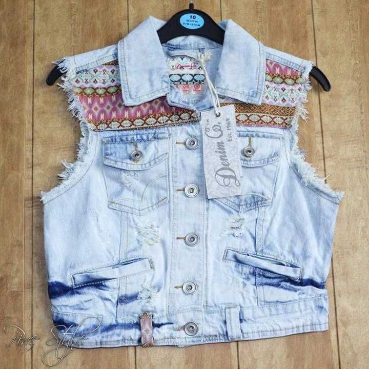 Atmosphere Primark Azteckie Kamizelka Jeans 34 Xs
