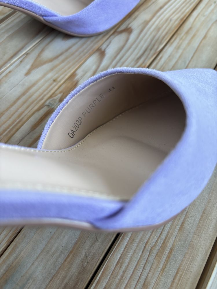 Buty na obcasie fioletowe Seastar