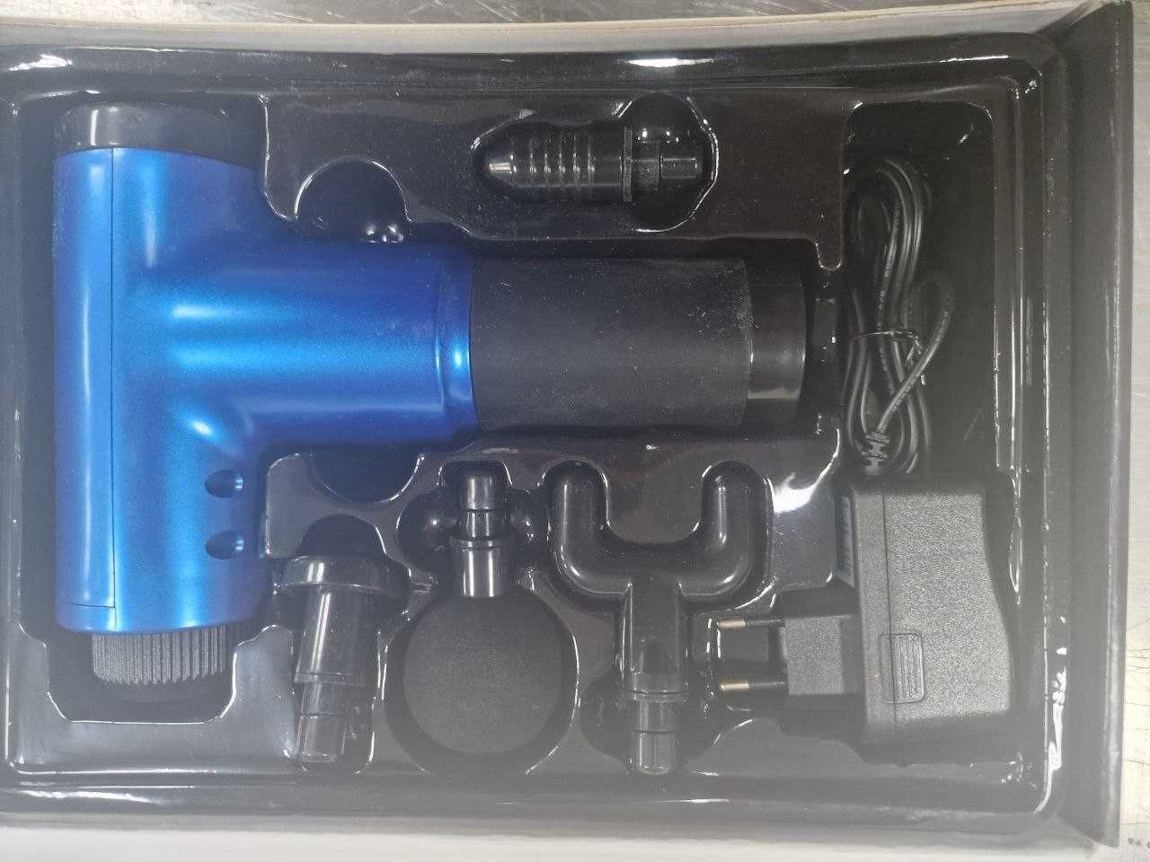 Новий масажний пістолет Fascial Gun — 6 насадок, 4 швидкості
