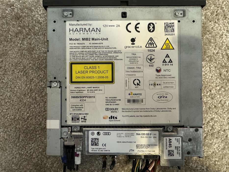 Volkswagen E-Golf мультимедія, приборка, блок вольксваген єгольф