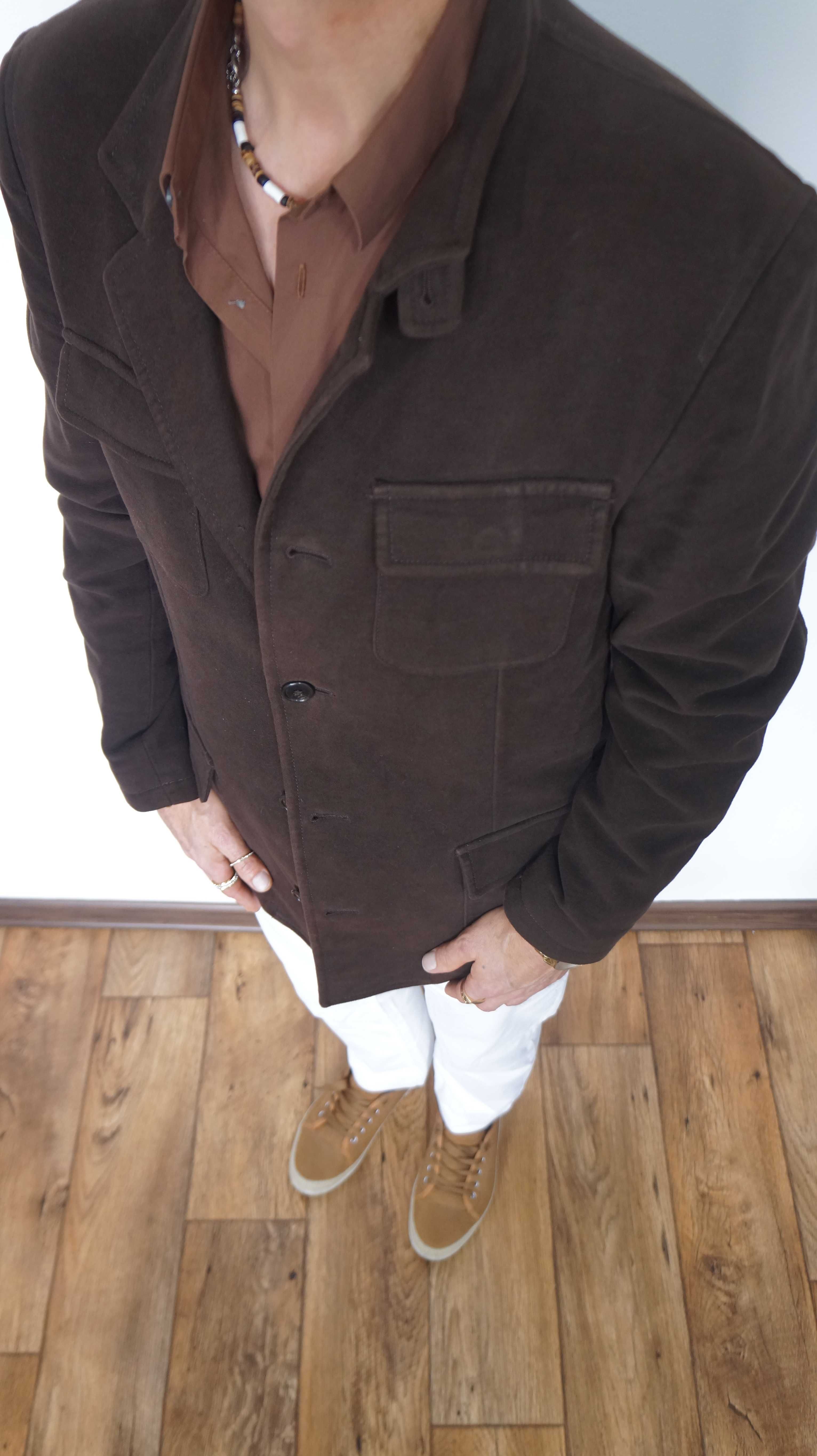 Marynarka Safari Massimo Dutti Rozmiar M/38 Kolor Brąz Głęboki