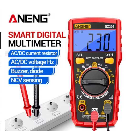 Интеллектуальный цифровой мультиметр ANENG SZ303 на батарейках AAA*2