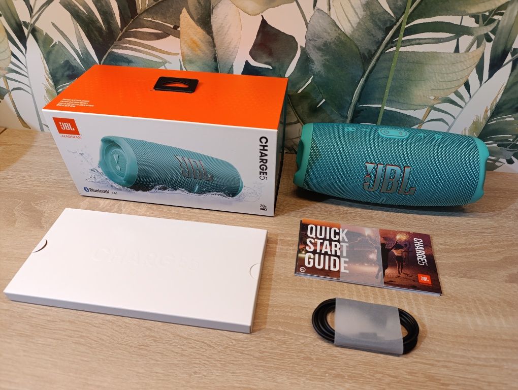 Nowy Głośnik JBL Charge 5  do 20h grania / 40 WAT Rea *  Wodoodporny !