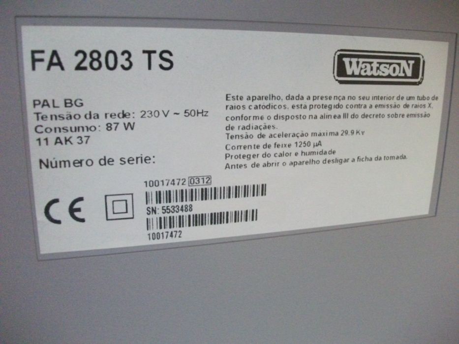 TV 28'' (71 cm) Watson FA2803 TS (televisão com comando)