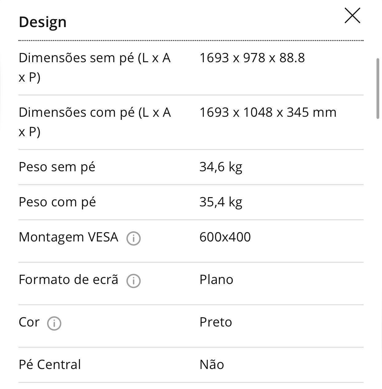 Tv LG com 2metros “75” polegadas