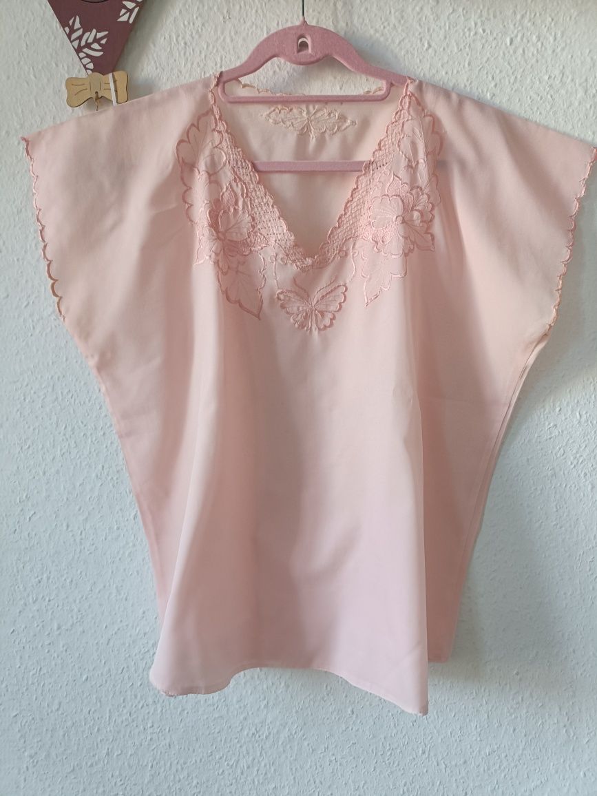 Śliczna haftowana bluzka #lato plus size rozm. 46