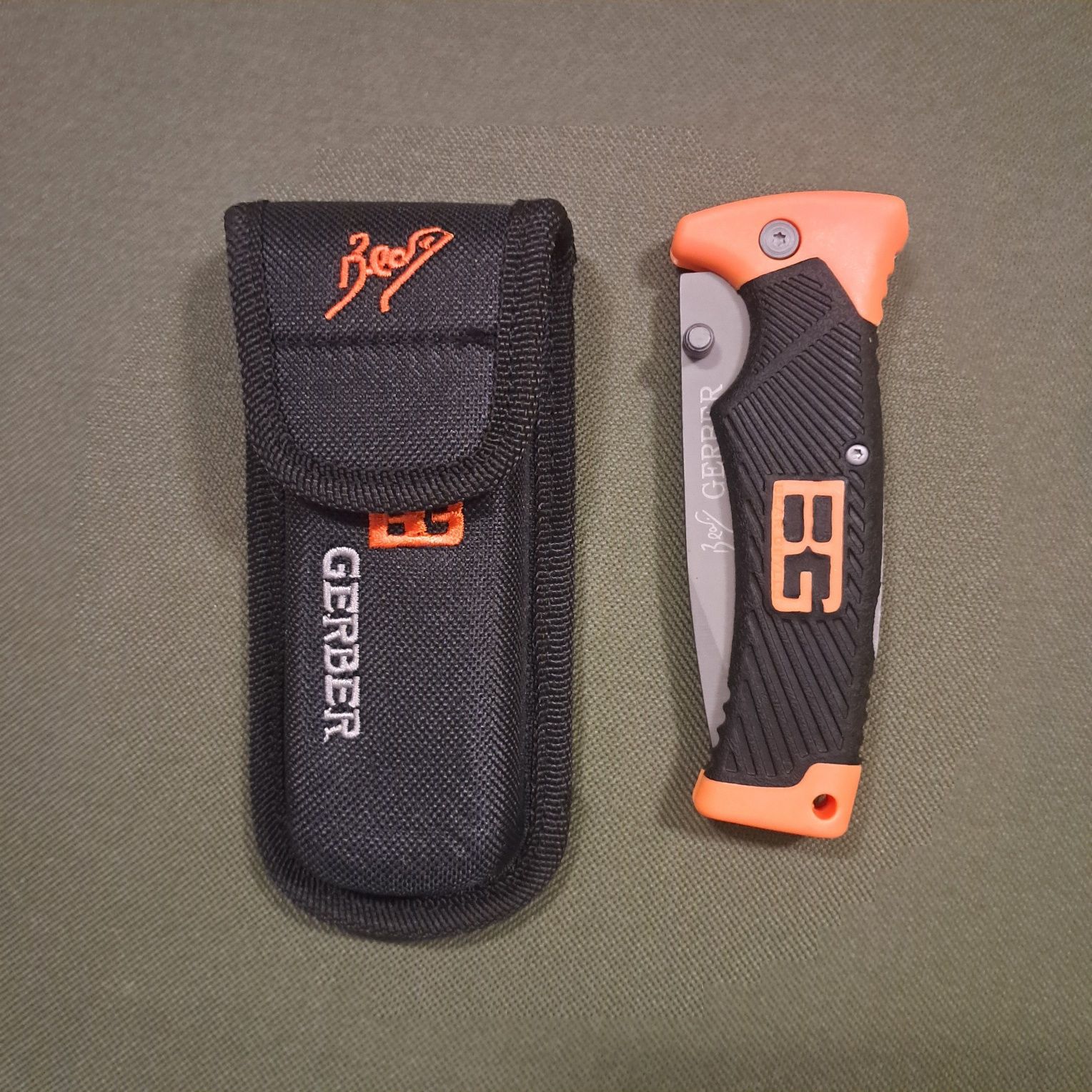 Ніж складний з чохлом Bear Grylls Gerber 113 | Нож складной с чехлом