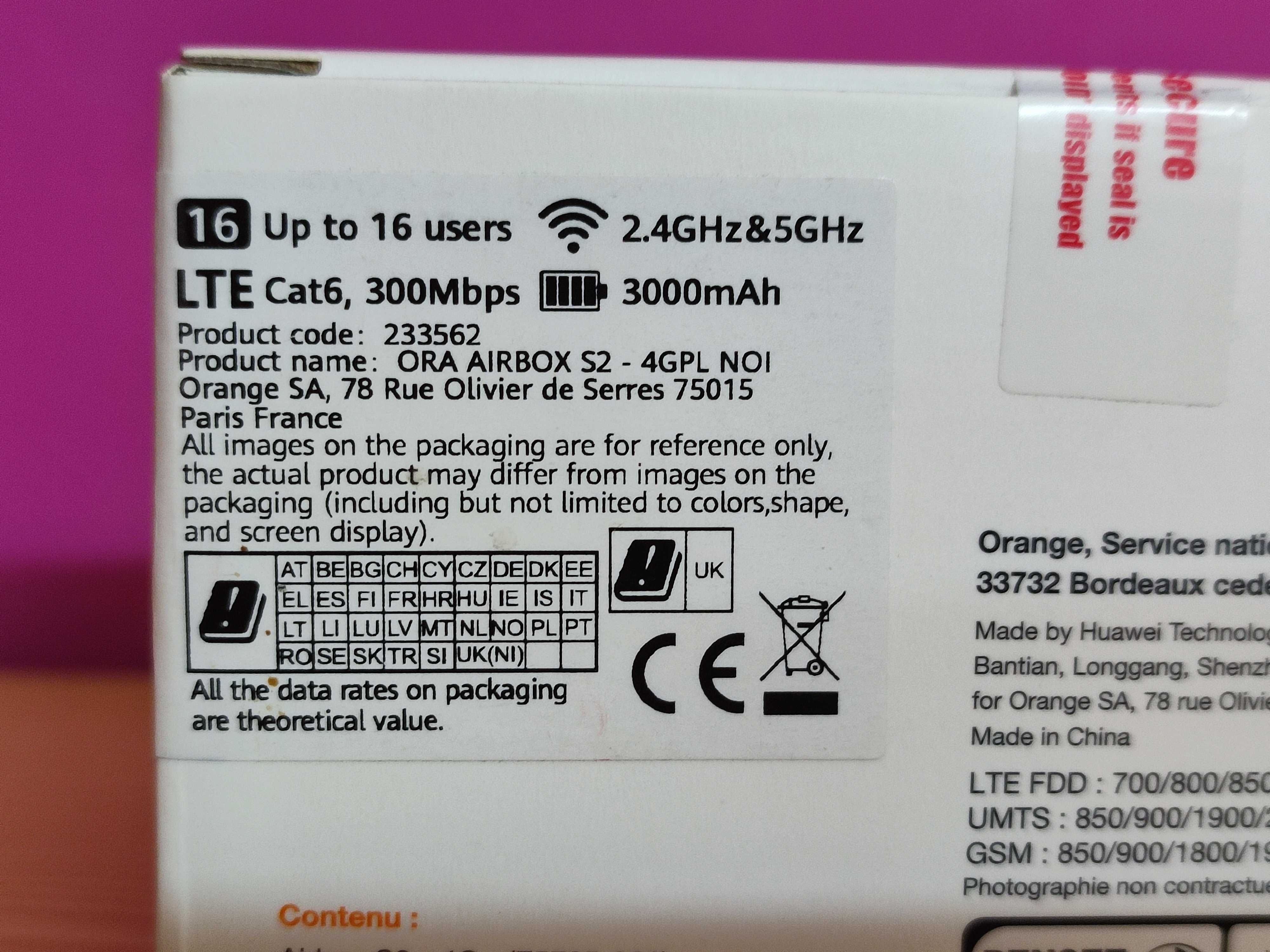 Huawei 4G+ 300mbps Hotspot Router