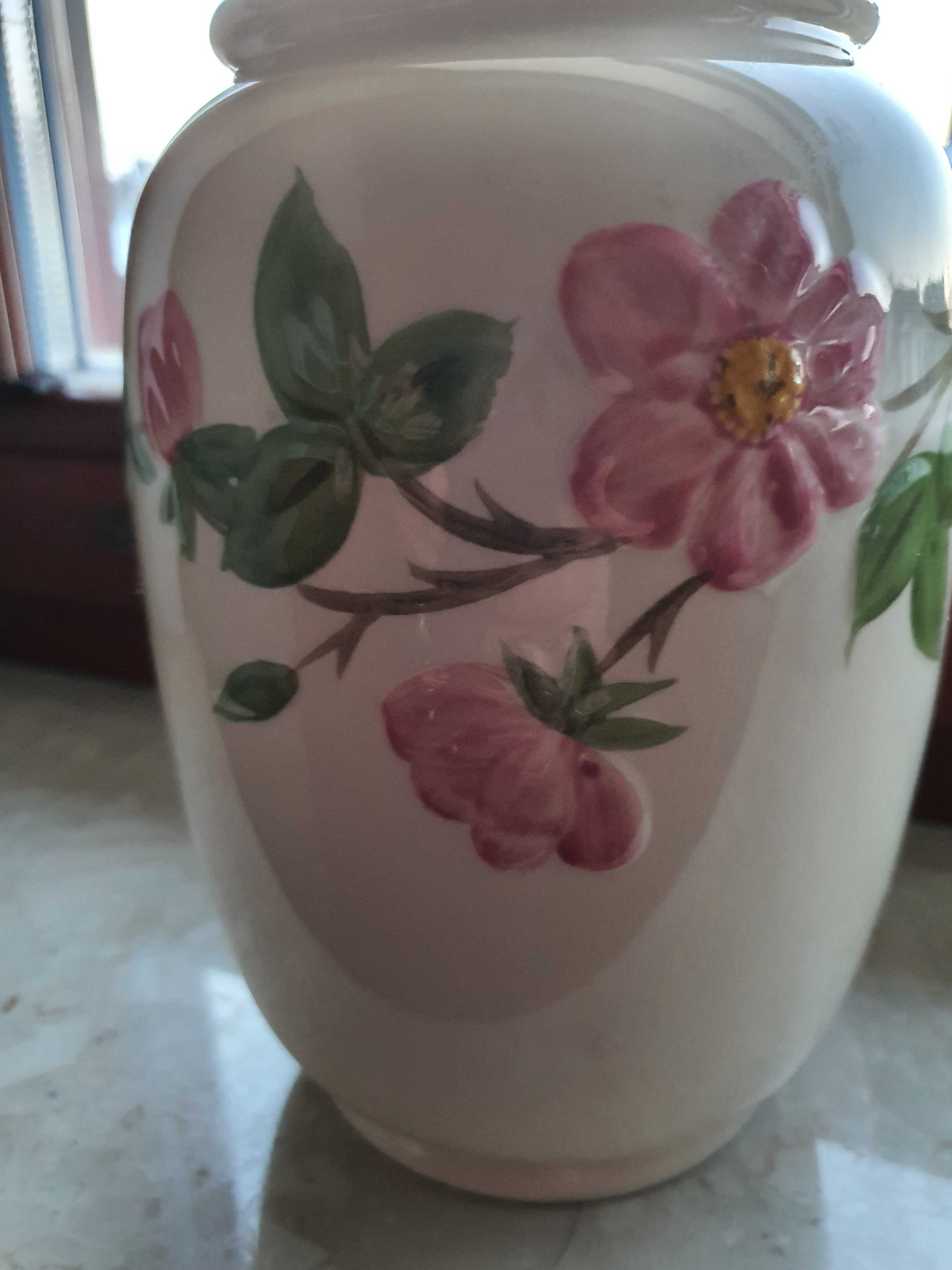 wazon z kwiatami - ceramika angielska