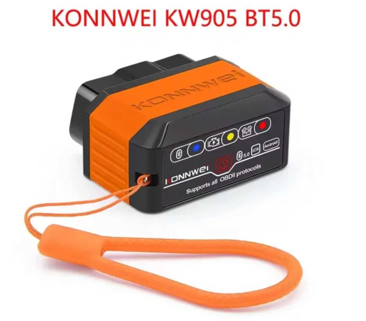 Aвто сканер Konnwei KW905 OBD2 ELM V1.5 BT5 (Android/iPhone)