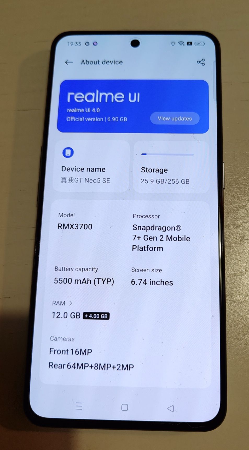 Realme GT Neo 5 se 5g 12gb/256Gb 100W