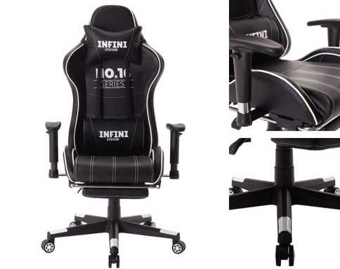 Fotel Gamingowy Infini series No.16 Black/white