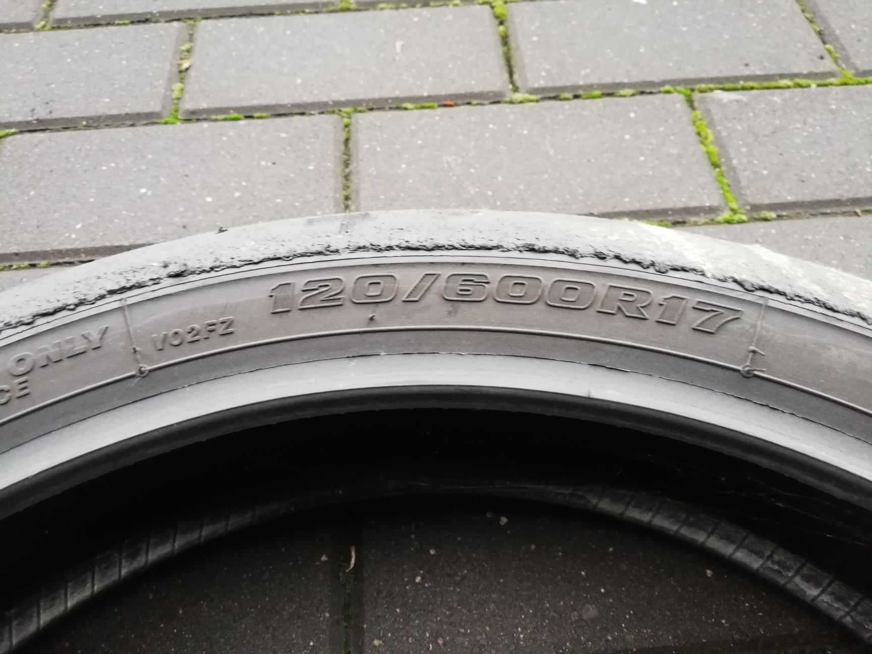 Opona BATTLAX V02F 120/60-17 SC2 / D213, slick, Supercorsa KR