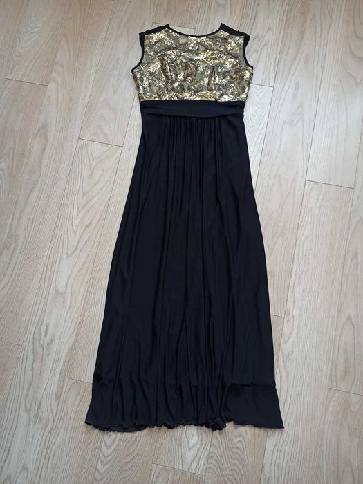 Довга вечірня сукня з паєтками, L-XL