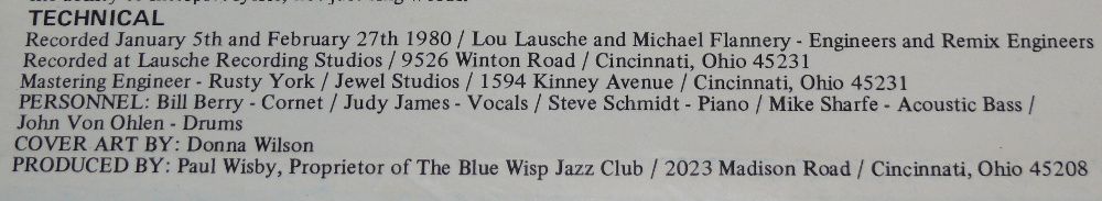 1980 USA Blue Wisp Jazz Club WHATEVER’S FAR-R-R Виниловая Пластинка