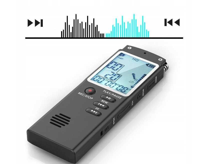 Dyktafon zestaw profesjonalny cyfrowy podsłuch audio 8gb ttst855