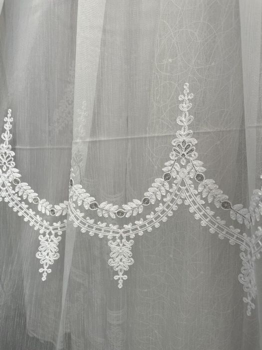 Тюль бамбук гардини вишиті для вітальні, кухні,зали Штори блекаут,барх