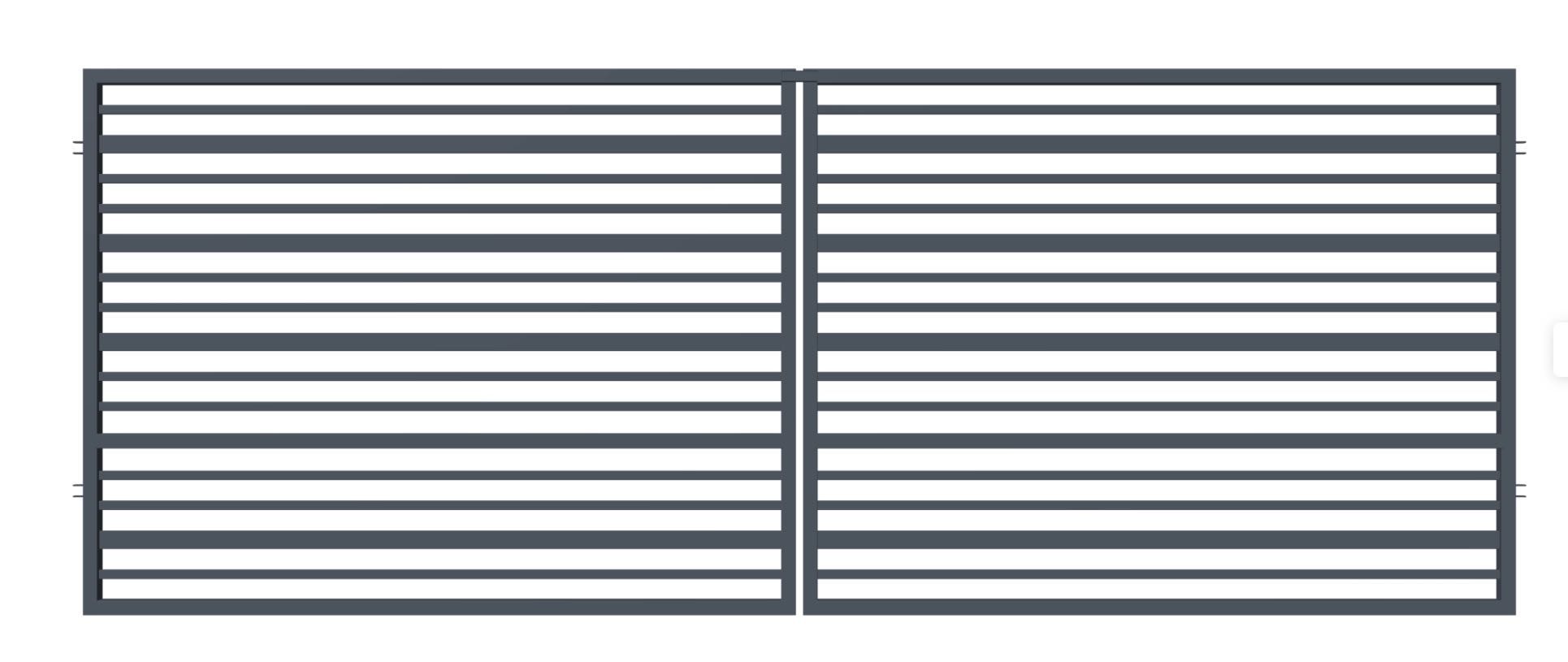 Brama dwuskrzydłowa 4,0x1,5, furtka, słupki 7x7, komplet -PROMOCJA!