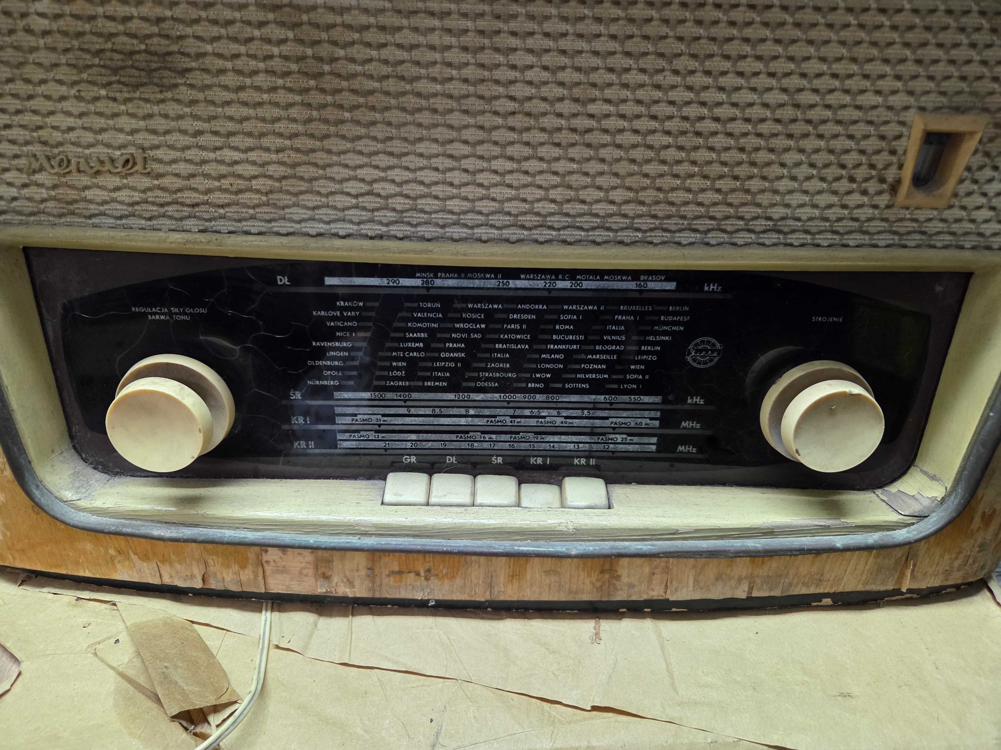 Radio + gramofon Menuet lata 60 okazja staroć