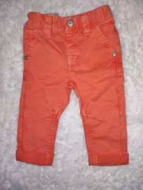Spodnie Nowe Next Neon Pomarańcz 74 cm