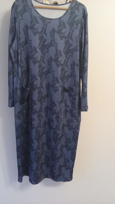 Super uniwersalna tunika sukienka niebieska 48/50