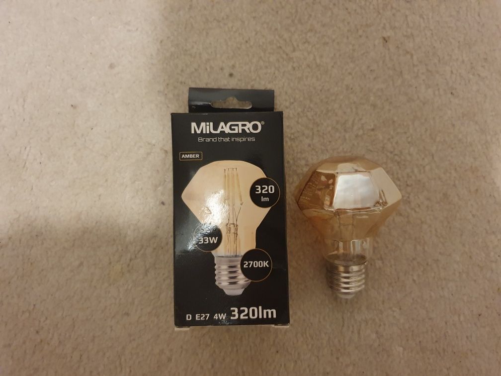 2 żarówki diament brylant Milagro 4W = 33W, 320 lm, 2700K