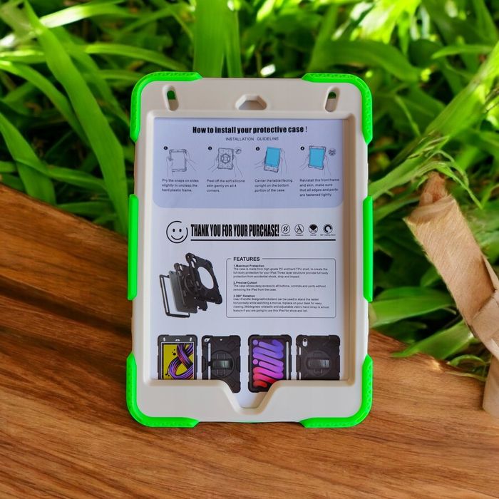 Etui do iPad 9/8/7 10.2" Pancerne z Obrotową Podstawką Zielone