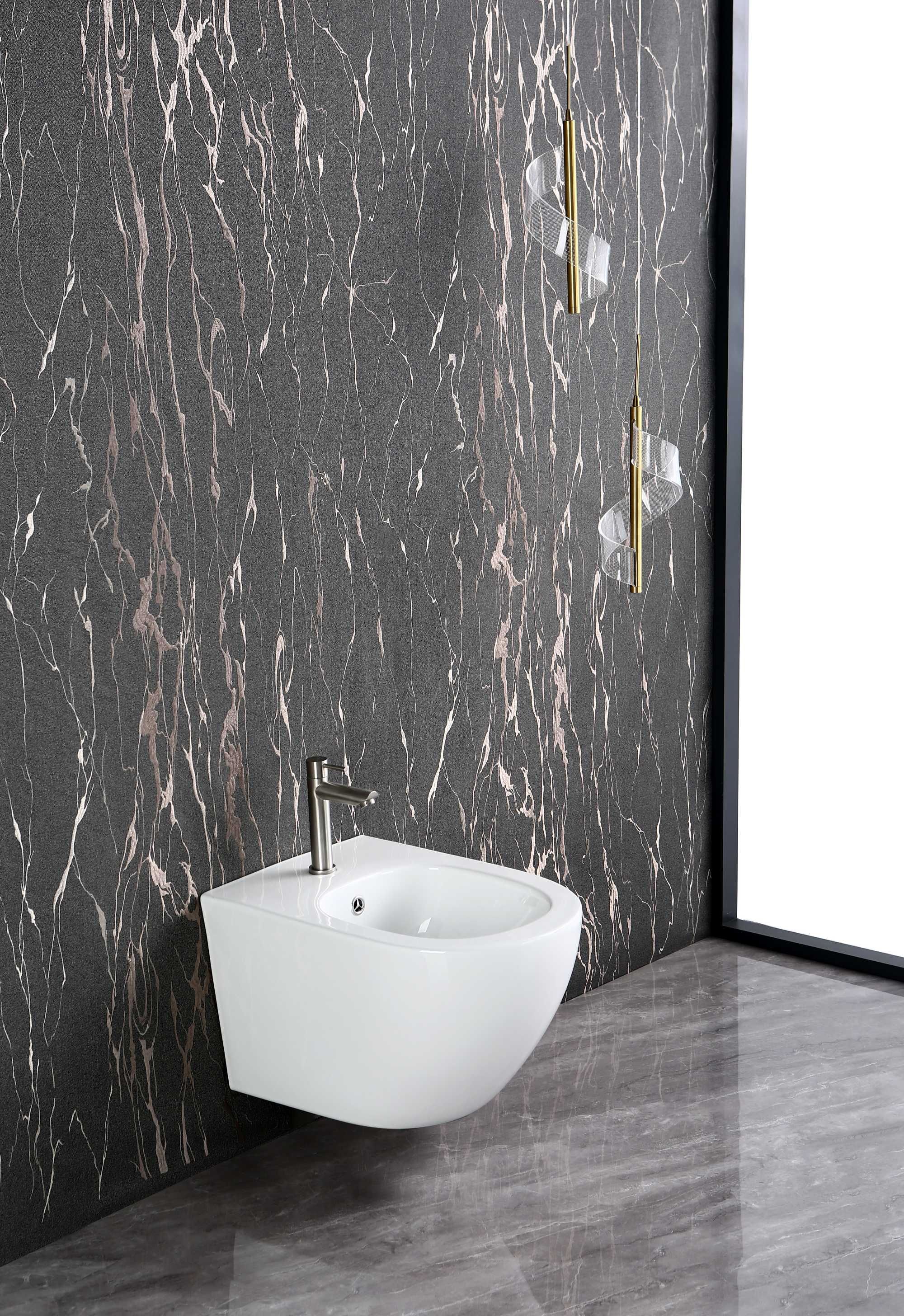 Miska WC CATANIA + Bidet deska duroplast rimless WŁOCHY nano coating