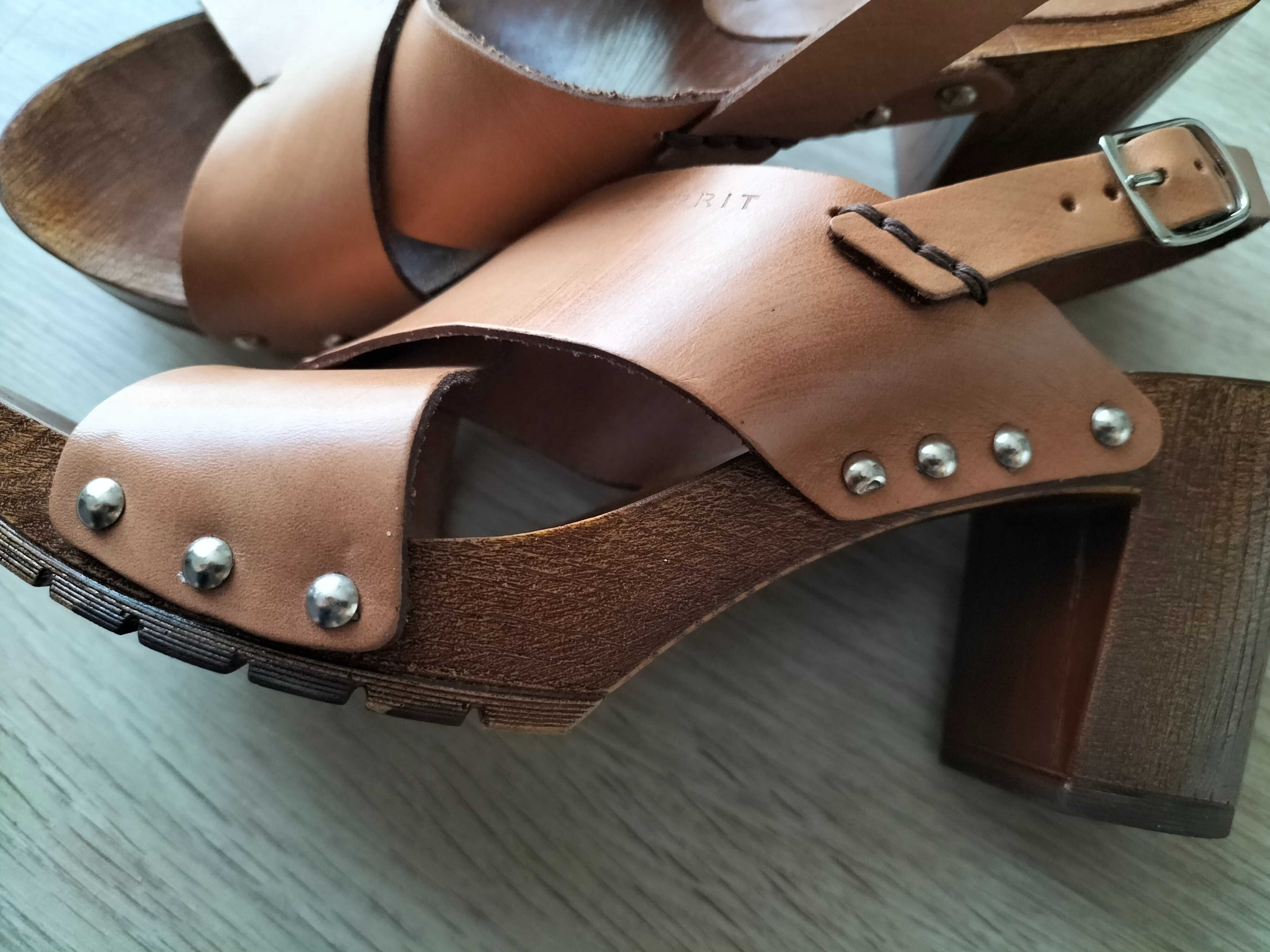 Sandały damskie skórzane Esprit 38