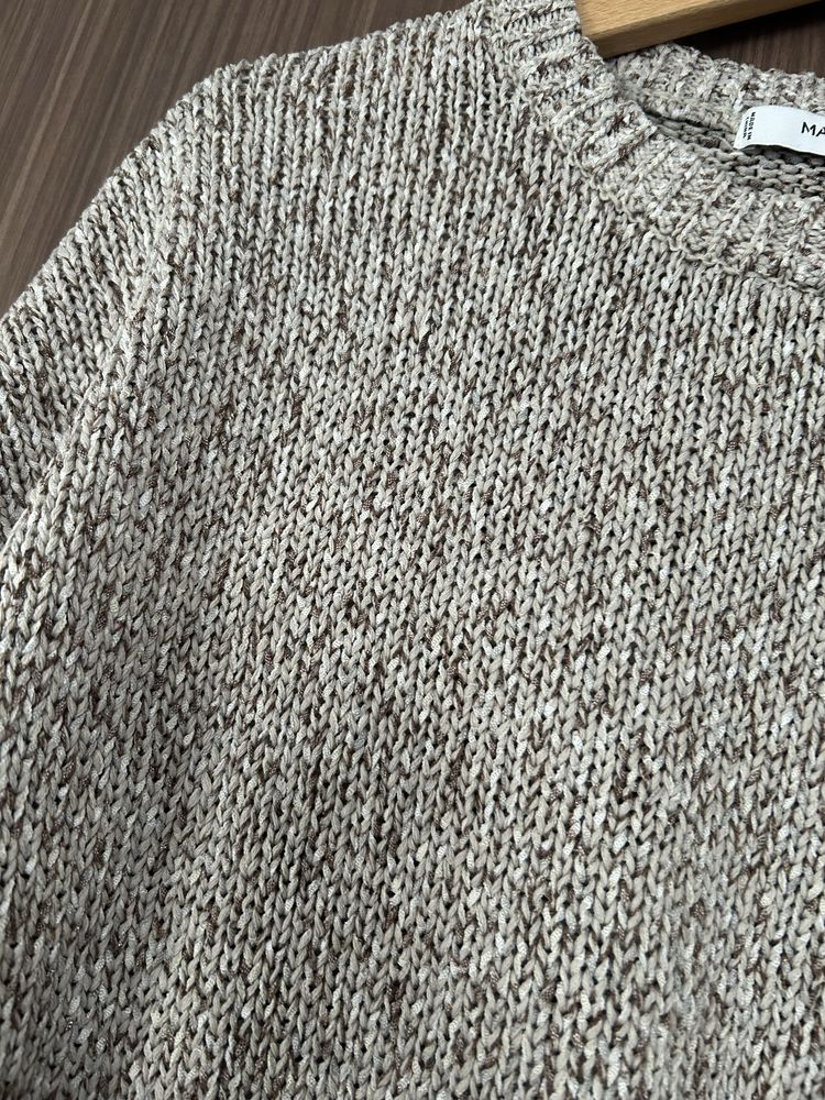 Melanżowy sweter z krótkim rękawem Mango S