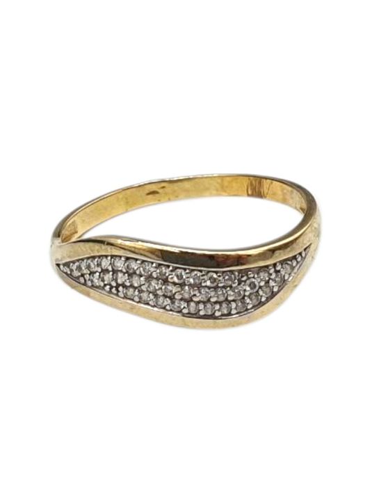 Wyrób Jubilerski - Pierścionek z cyrkoniami P.585, R. 17,5 1,65g.