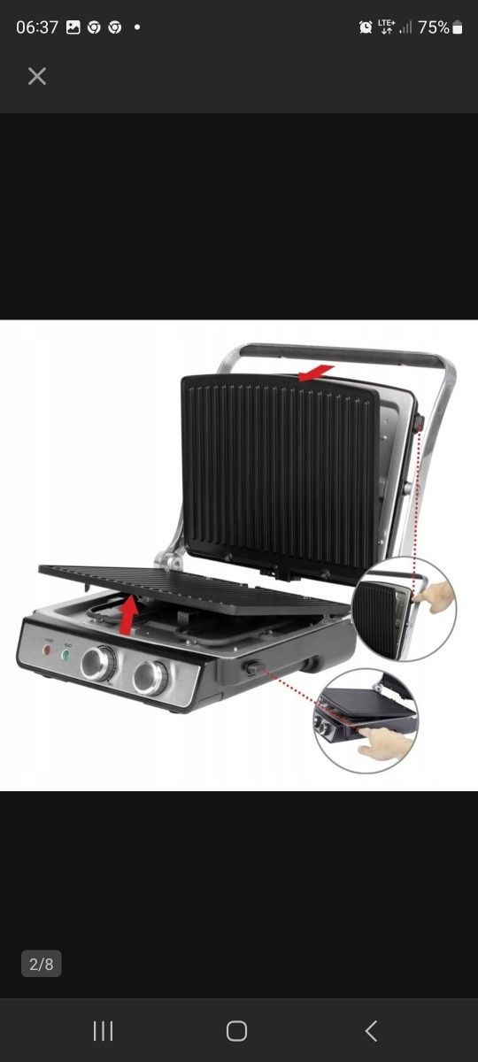Profi Cook PC-KG 1029 NIEMIECKI GRILL Elektryczny  Kontaktowy  2000W