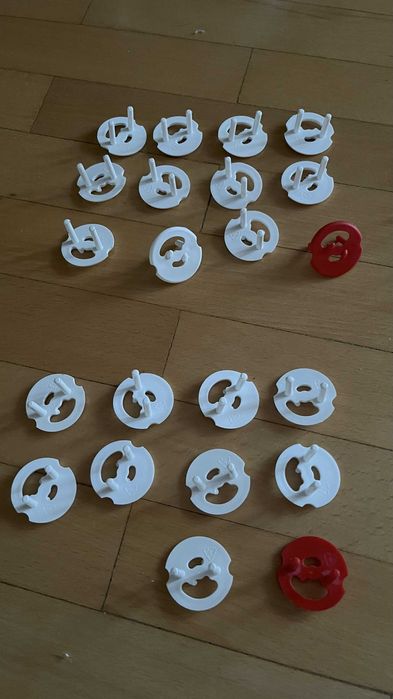 Zatyczki do gniazdek białe 37 sztuk, zabezpieczenie zaślepki