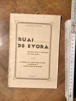 RUAS DE ÉVORA - Claudino de Almeida - 1.ª Edição (ano 1934)