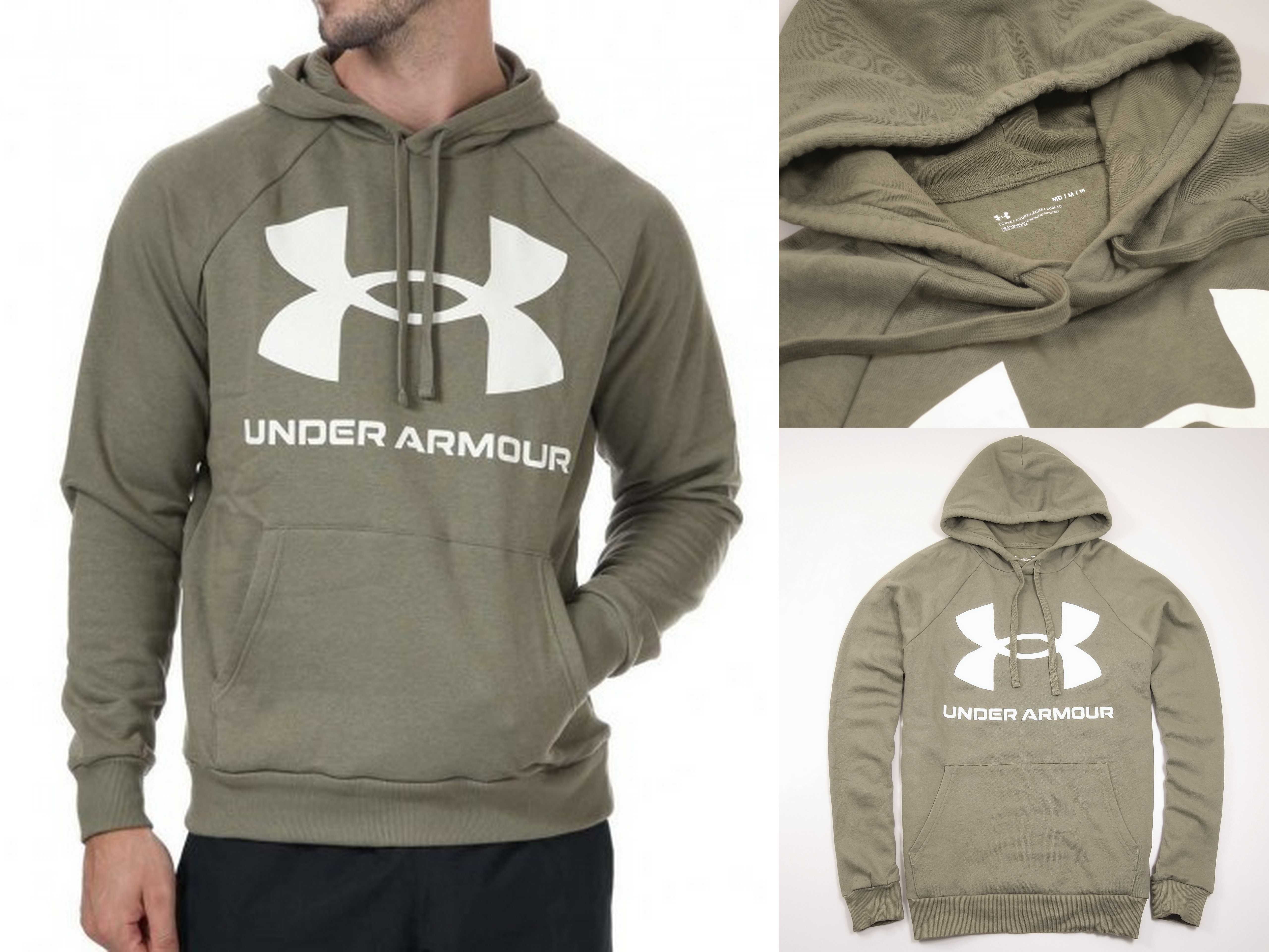 Under Armour Rival Fleece Lgo Hoodie marine bluza męska z kapturem M/L